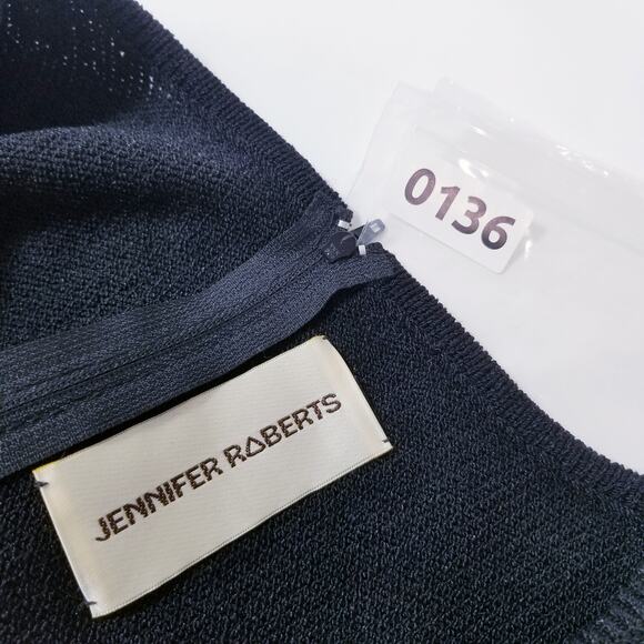 Jennifer Roberts Knit Polka Dots with Red Ribbon Belt - Picture 11 of 14